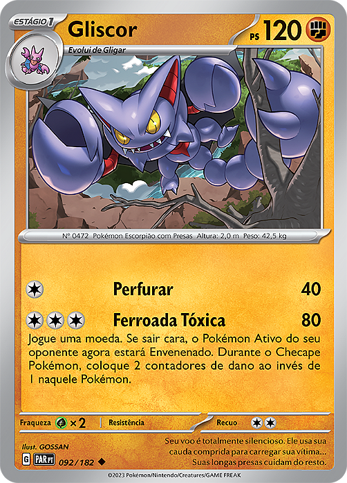Gliscor (092/182) - Carta Avulsa Pokemon