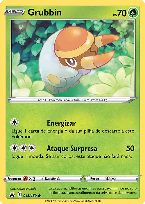 Grubbin (015/159) REV FOIL - Carta Avulsa Pokemon