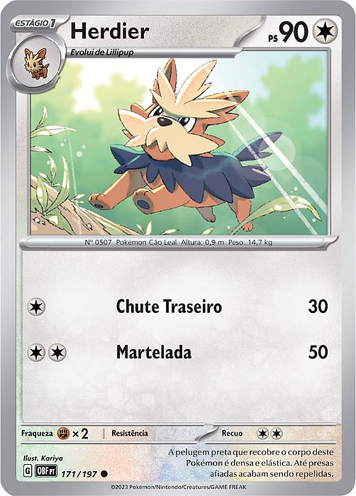 Herdier (171/197) - Carta Avulsa Pokemon