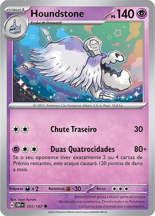 Houndstone (101/197) - Carta Avulsa Pokemon