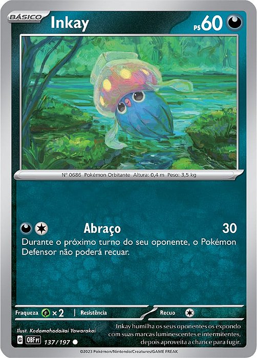 Inkay (137/197) REV FOIL - Carta Avulsa Pokemon