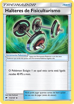 Halteres de Fisioculturismo / Bodybuilding Dumbbells (113/147) REV FOIL - Carta Avulsa Pokemon