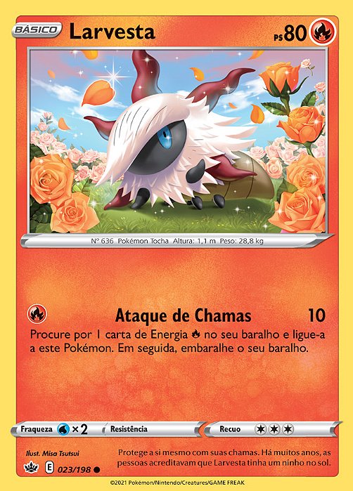 Larvesta (23/198) REV FOIL - Carta Avulsa Pokemon