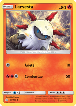 Larvesta (34/236) - Carta Avulsa Pokemon