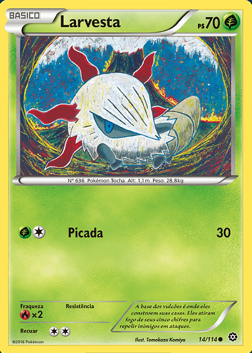 Larvesta (14/114) - Carta Avulsa Pokemon