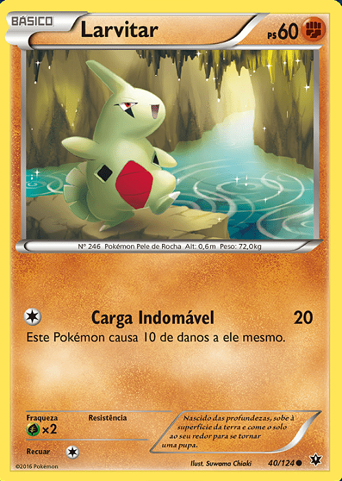 Larvitar (40/124) - Carta Avulsa Pokemon