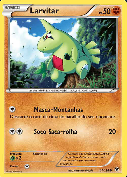 Larvitar (41/124) - Carta Avulsa Pokemon