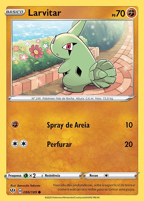 Larvitar (86/189) - Carta Avulsa Pokemon
