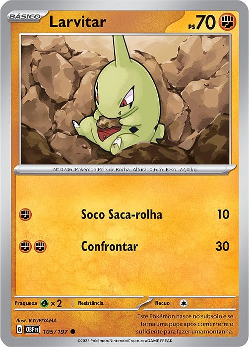 Larvitar (105/197) REV FOIL - Carta Avulsa Pokemon