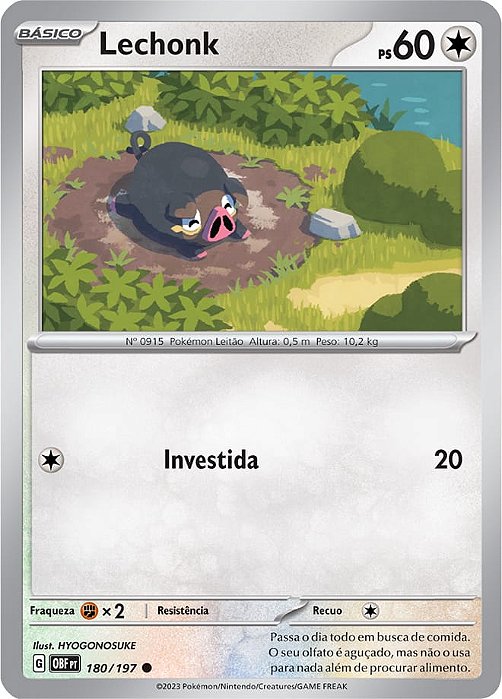 Lechonk (180/197) - Carta Avulsa Pokemon