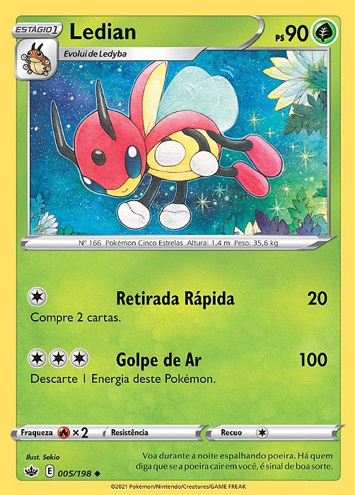 Ledian (5/198) REV FOIL - Carta Avulsa Pokemon
