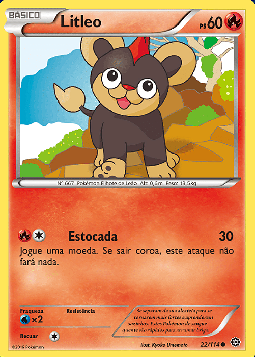 Litleo (22/114) - Carta Avulsa Pokemon