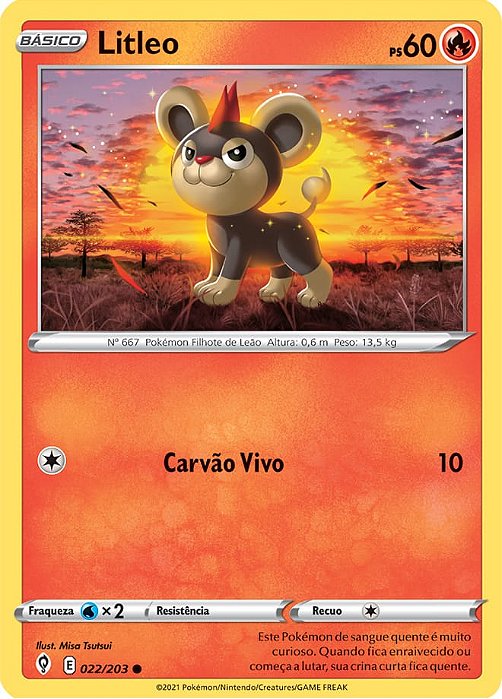 Litleo (22/203) - Carta Avulsa Pokemon