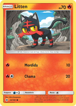 Litten (24/149) - Carta Avulsa Pokemon
