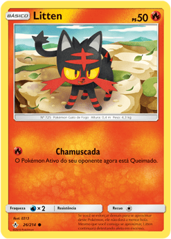 Litten (26/214) REV FOIL - Carta Avulsa Pokemon