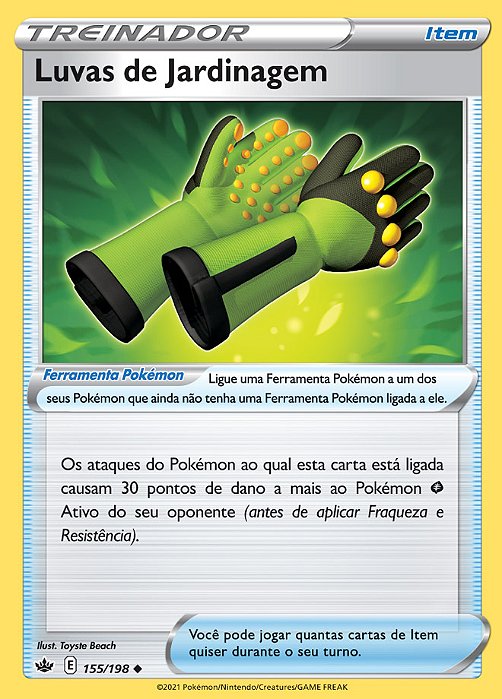 Luvas de Jardinagem / Weeding Gloves (155/198) - Carta Avulsa Pokemon