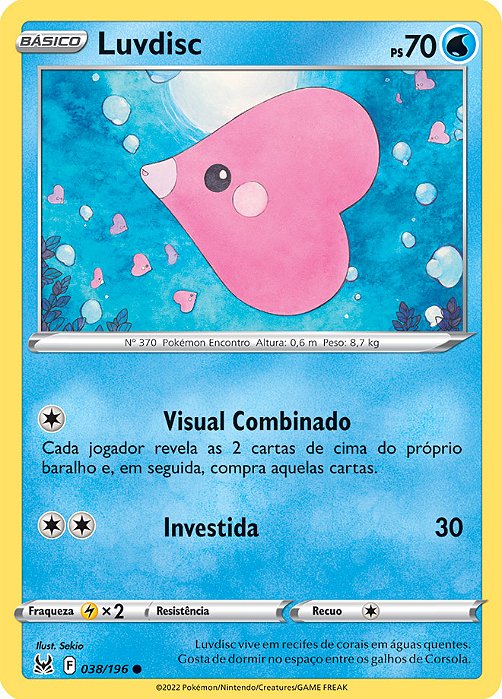 Luvdisc (038/196) - Carta Avulsa Pokemon