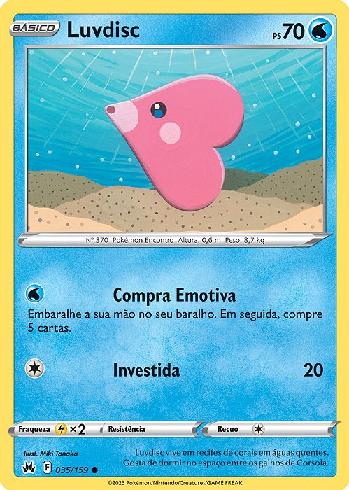 Luvdisc (035/159) - Carta Avulsa Pokemon