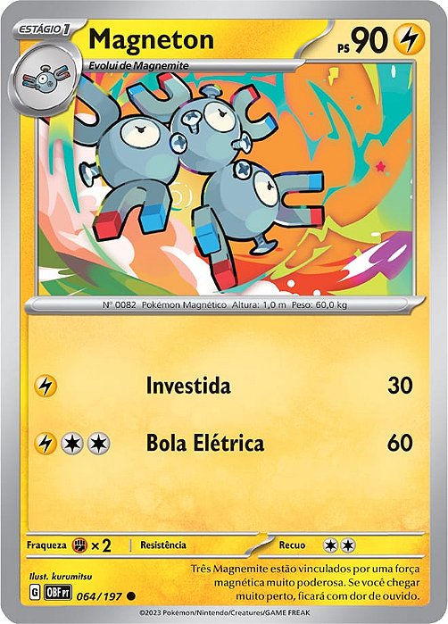 Magneton (064/197) REV FOIL - Carta Avulsa Pokemon