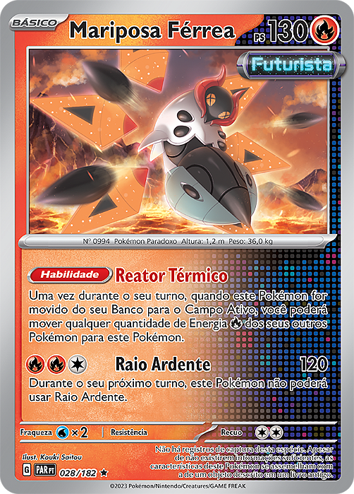 Mariposa Férrea / Iron Moth (028/182) FOIL - Carta Avulsa Pokemon