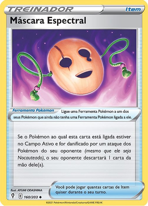 Máscara Espectral /Spirit Mask (160/203) - Carta Avulsa Pokemon