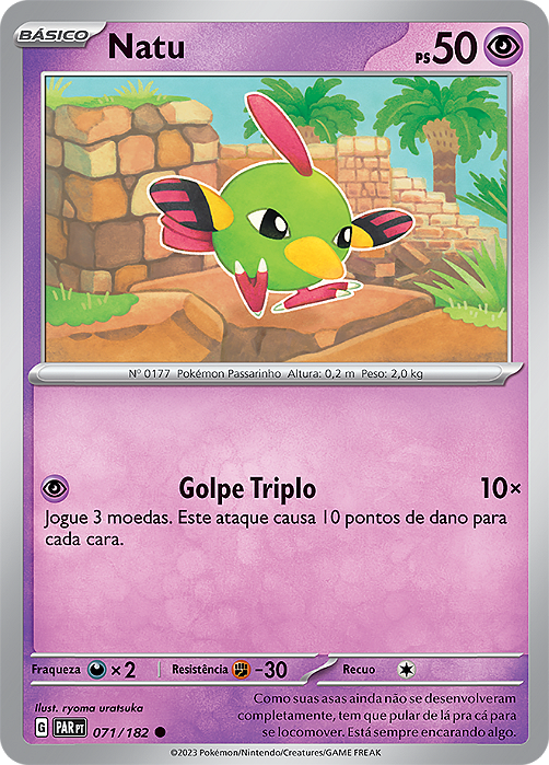 Natu (071/182) - Carta Avulsa Pokemon