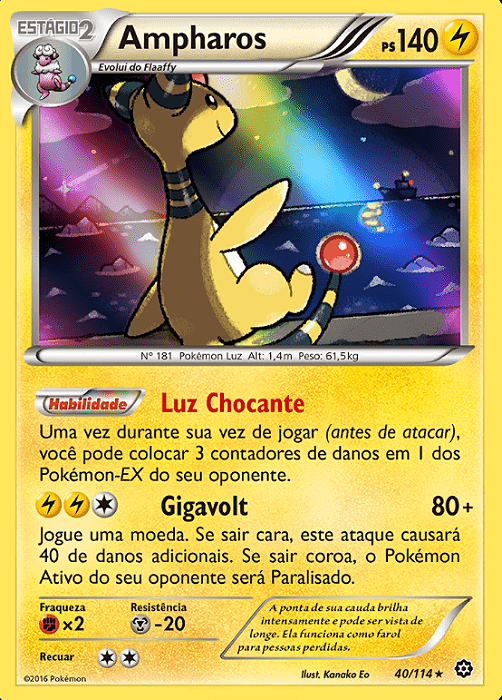Ampharos (40/114) FOIL - Carta Avulsa Pokemon