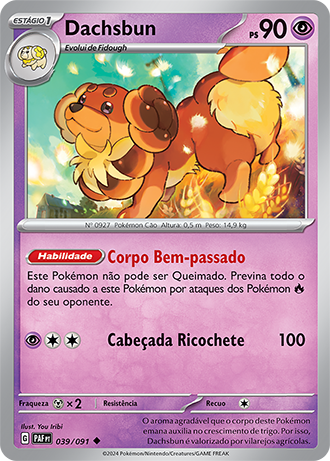Dachsbun (039/091) - Carta Avulsa Pokemon