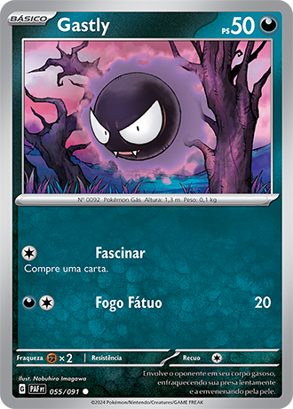 Gastly (055/091) - Carta Avulsa Pokemon