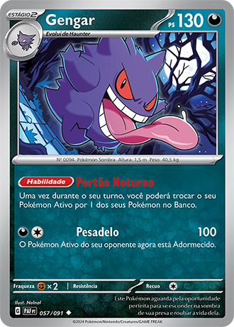 Gengar (057/091) REV FOIL - Carta Avulsa Pokemon