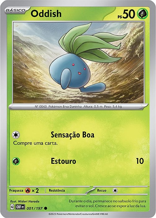 Oddish (001/197) - Carta Avulsa Pokemon