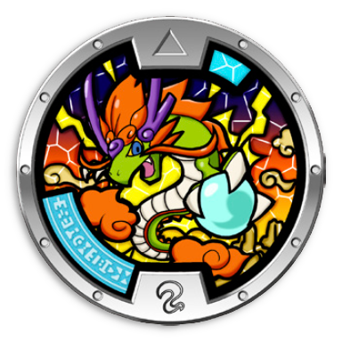 Lorde Draco (holográfica) - Medalha Yokai Watch