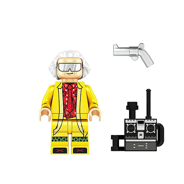 Dr. Emmet Brown (De volta para o Futuro) - Minifigura de Montar F/S