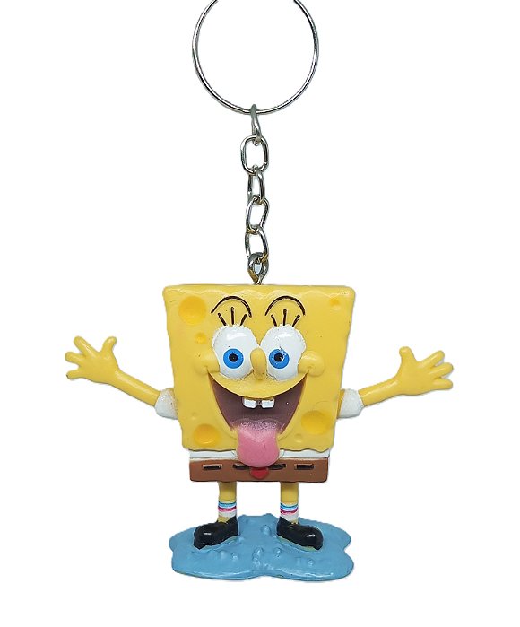 Chaveiro 3D Bob Esponja Calça Quadrada - 5cm