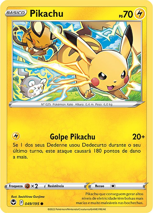 Pikachu (049/195) - Carta Avulsa Pokemon