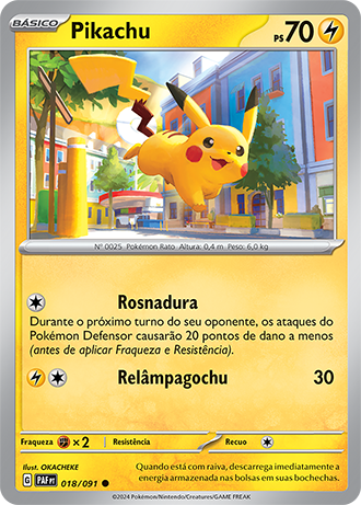 Pikachu (018/091) REV FOIL - Carta Avulsa Pokemon