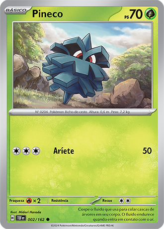 Pineco (002/162) - Carta Avulsa Pokemon