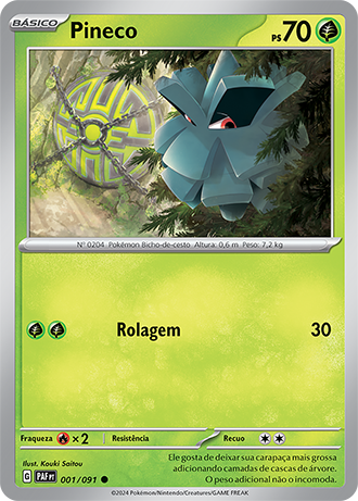 Pineco (001/091) - Carta Avulsa Pokemon