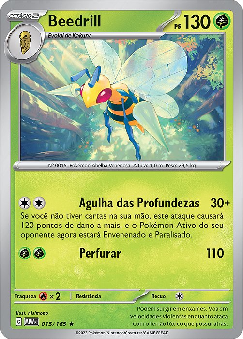 Beedrill (015/165) FOIL - Carta Avulsa Pokemon