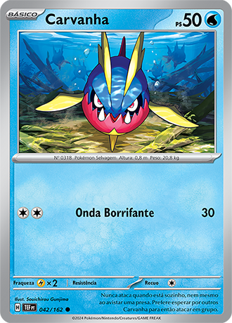 Carvanha (042/162) - Carta Avulsa Pokemon