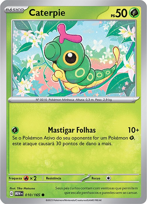 Caterpie (010/165) - Carta Avulsa Pokemon