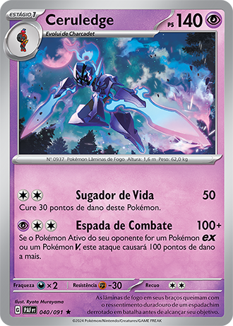 Ceruledge (040/091) REV FOIL - Carta Avulsa Pokemon