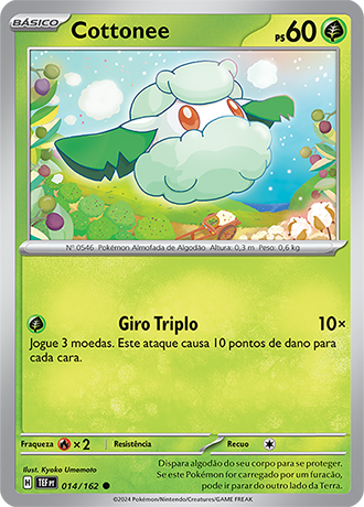 Cottonee (014/162) REV FOIL - Carta Avulsa Pokemon