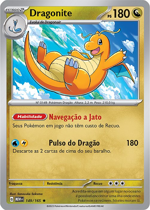Dragonite (149/165) FOIL - Carta Avulsa Pokemon