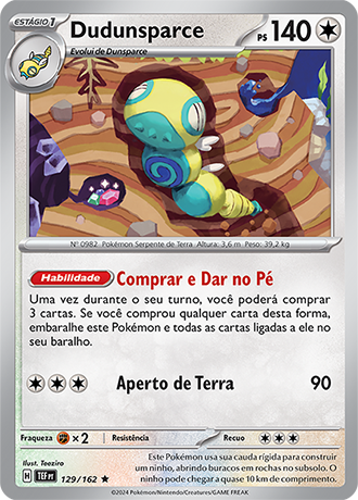 Dudunsparce (129/162) FOIL - Carta Avulsa Pokemon