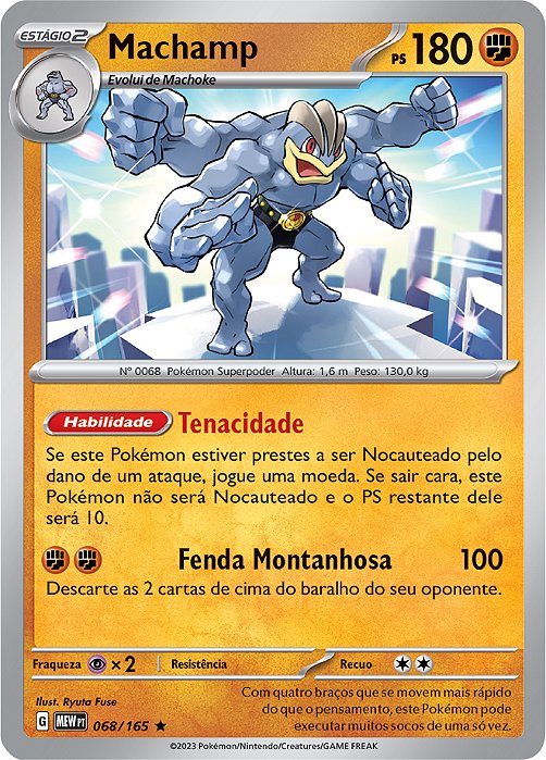 Machamp (068/165) FOIL - Carta Avulsa Pokemon