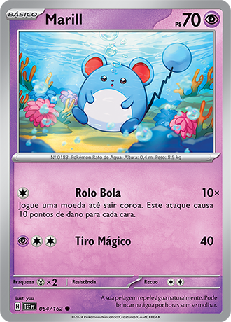 Marill (064/162) REV FOIL - Carta Avulsa Pokemon