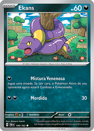 Ekans (100/162) - Carta Avulsa Pokemon