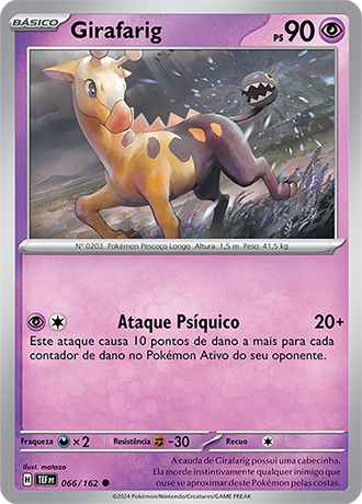 Girafarig (066/162) - Carta Avulsa Pokemon