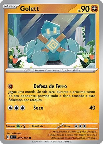 Golett (087/162) REV FOIL - Carta Avulsa Pokemon